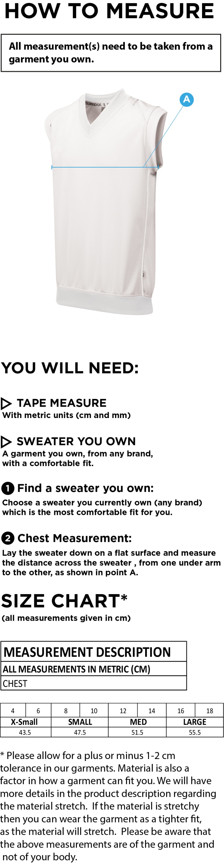 NAILSEA CC - BLAST SLEEVELESS WOMENS SWEATER-Ivory - Size Guide